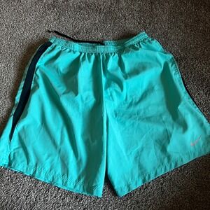 Nike Running Shorts‎ Athletic Training Gym Activewear Teal Black L 0119